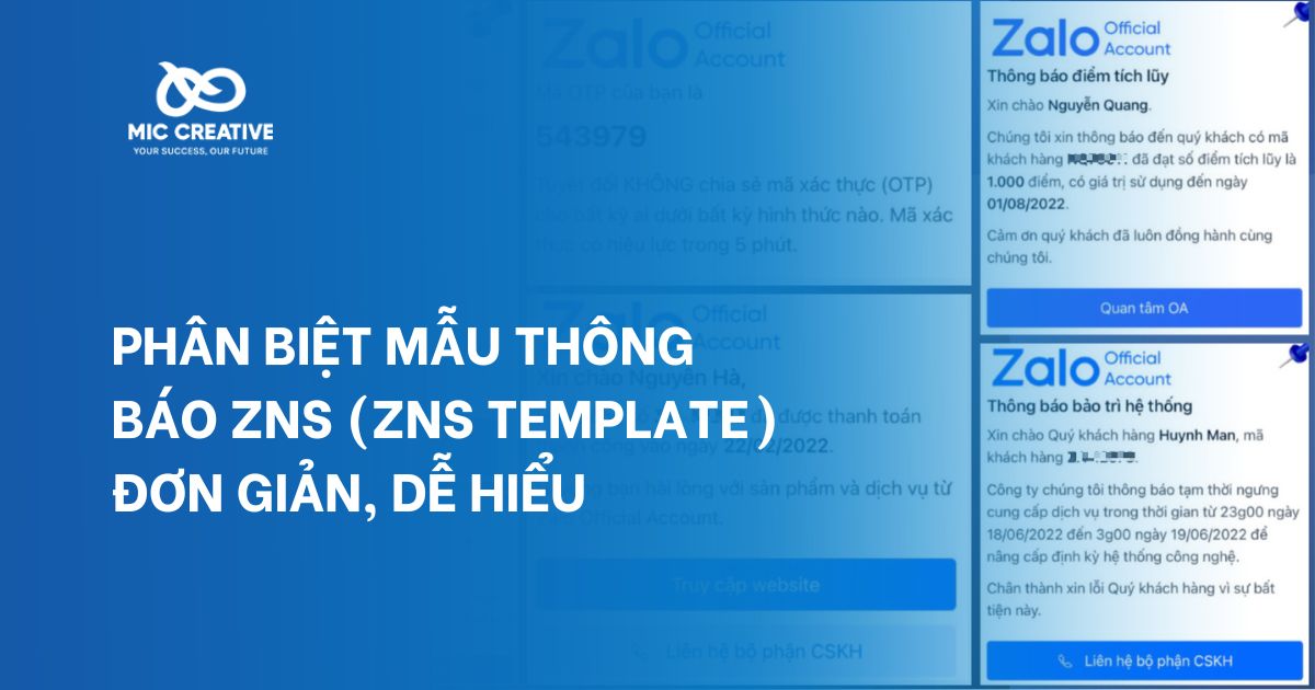 Phân biệt mẫu thông báo ZNS (ZNS template) đơn giản, dễ hiểu