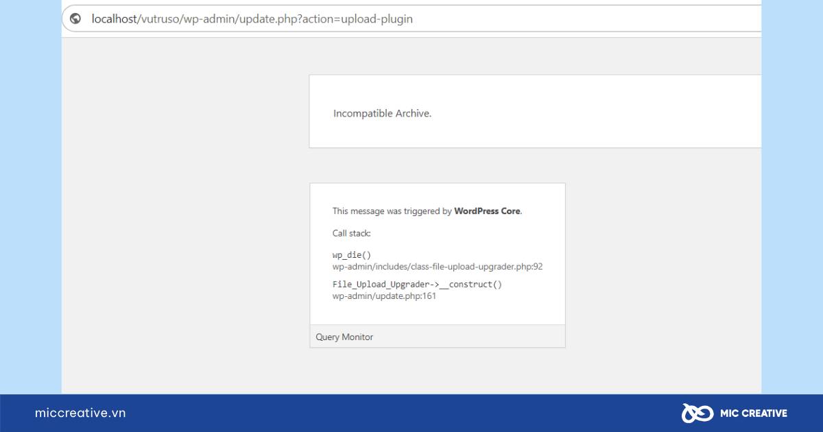 Plugin không tương thích với website