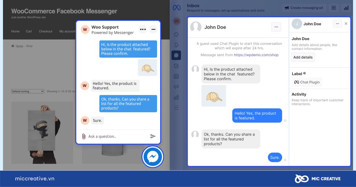 Plugin Messenger for WooCommerce 