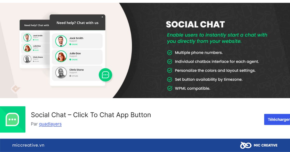 Plugin WP Social Chat 