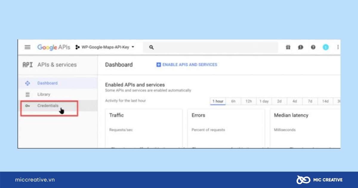 Tạo API Credentials 