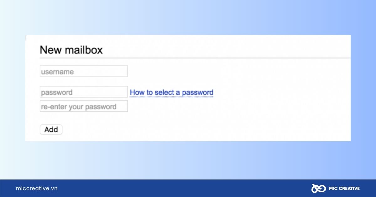 Tạo tài khoản email tên miền riêng