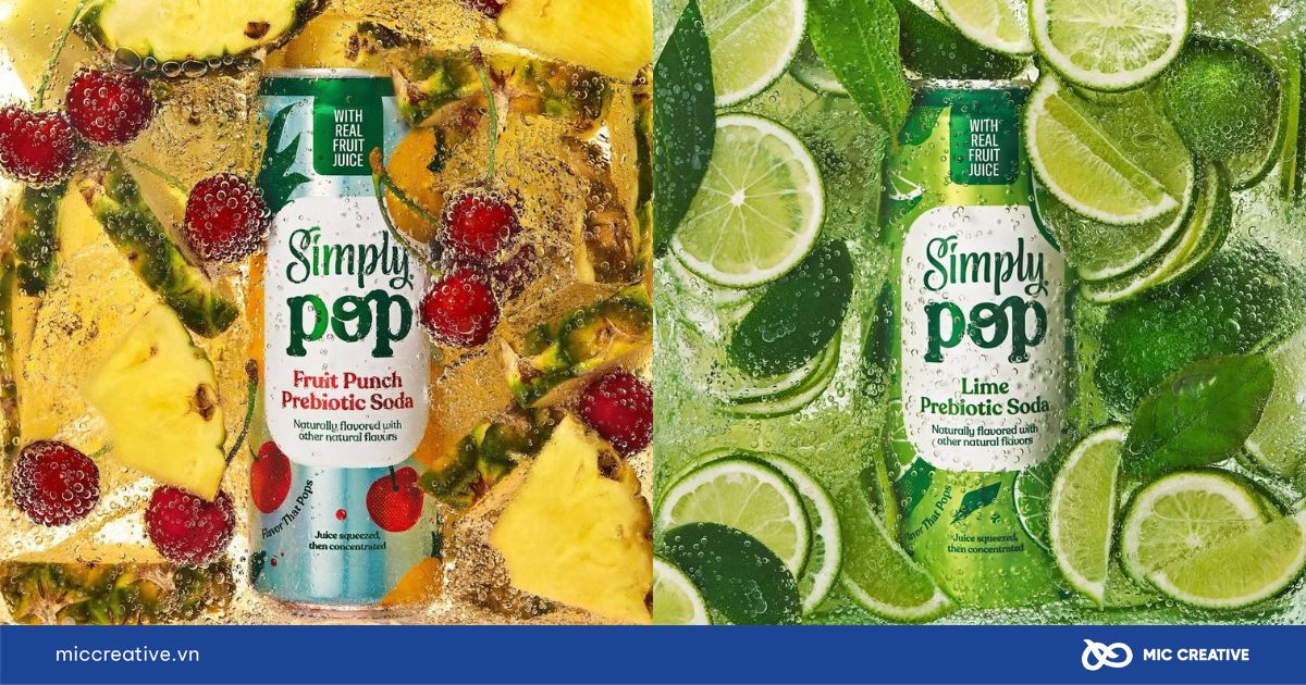 Thành phần dinh dưỡng và dương vị trái cây tươi ngon của Simply Pop