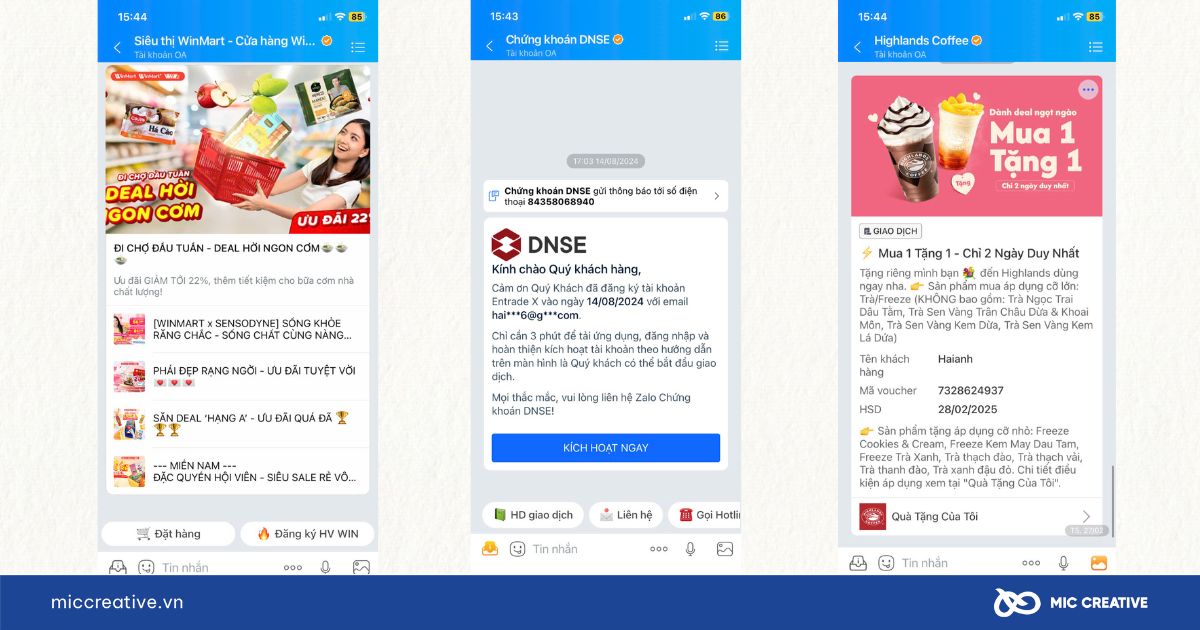 Thông báo ZNS được thiết kế đa dạng