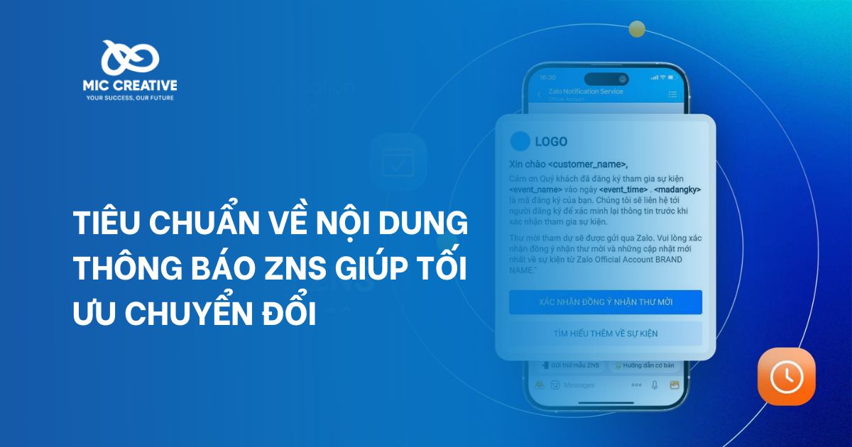 Tiêu chuẩn về nội dung thông báo ZNS giúp tối ưu chuyển đổi