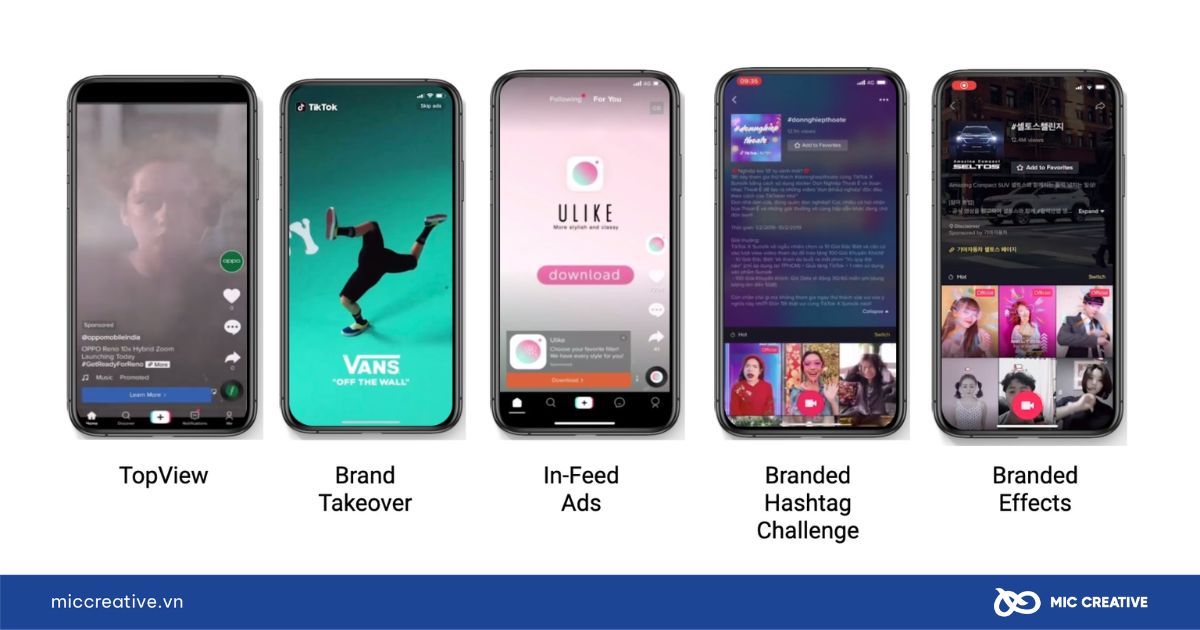 Các loại quảng cáo trên TikTok dành cho thương hiệu
