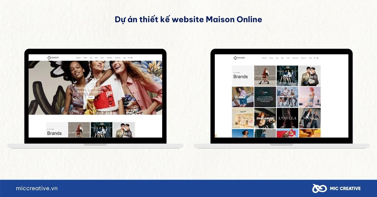 Dự án thiết kế website Maison Online