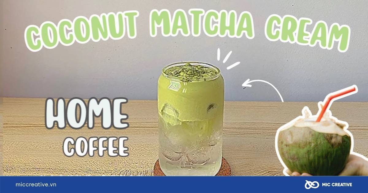 Hot trend với món Coconut matcha cream