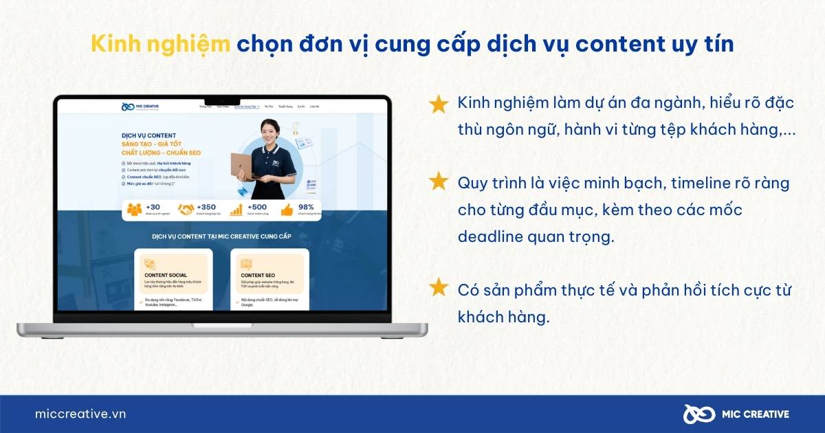 Dịch vụ content marketing