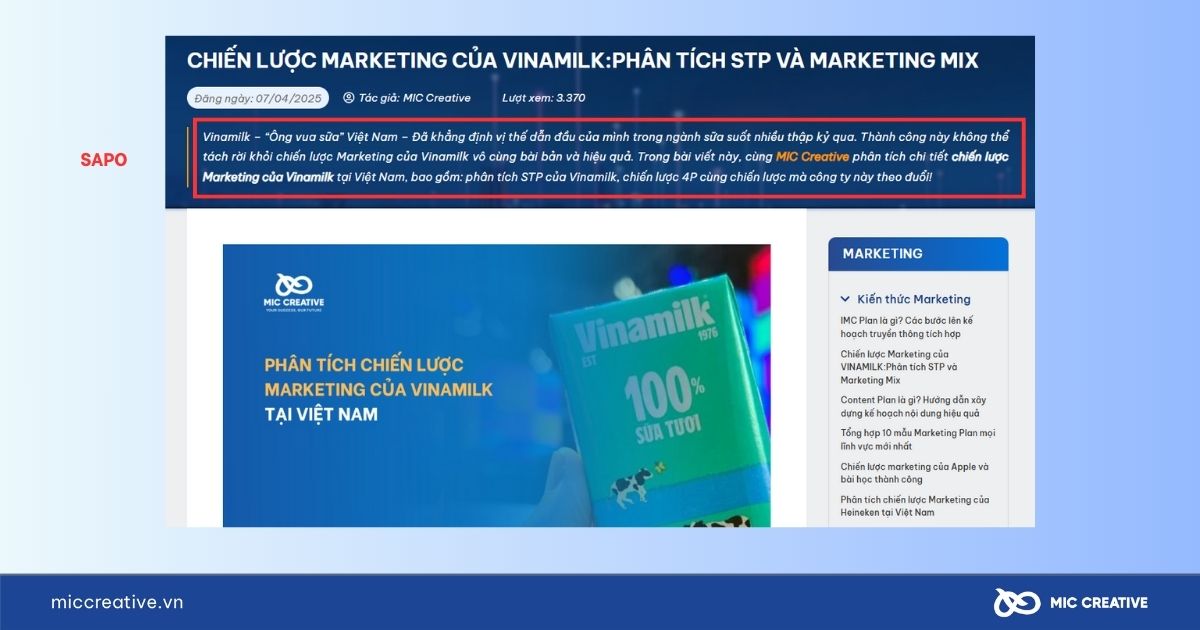 Viết Sapo thu hút và cài từ khóa tự nhiên