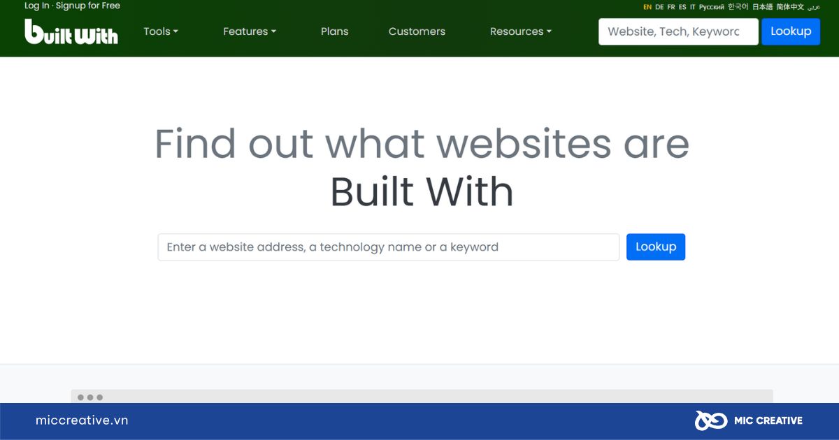 Công cụ BuiltWith