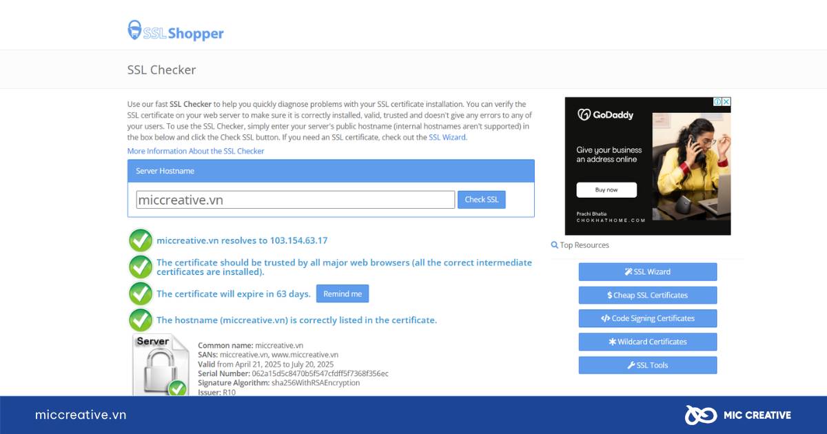 kiểm tra đô uy tín của web