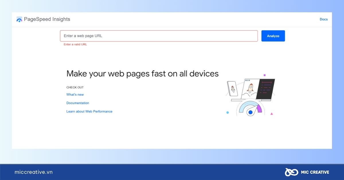 Công cụ PageSpeed Insight 
