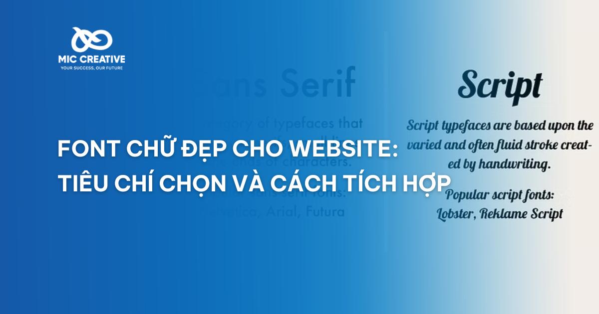 font chữ đẹp cho website