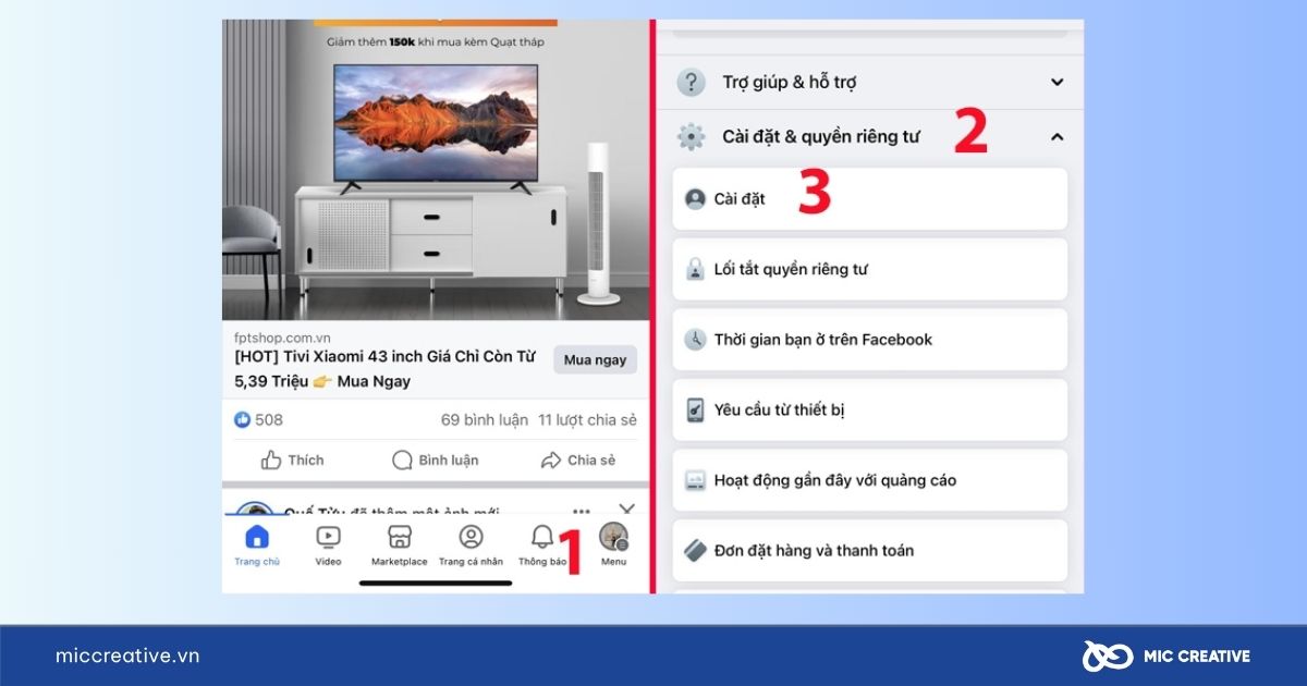 cách khóa trang cá nhân facebook