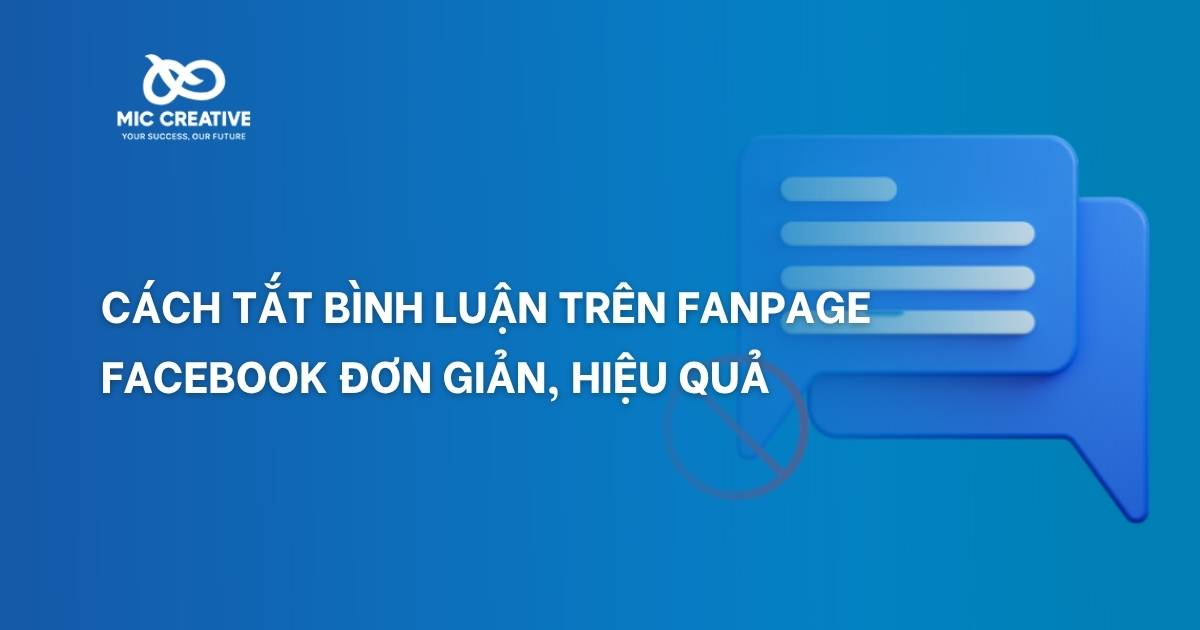cách tắt bình luận trên fanpage facebook