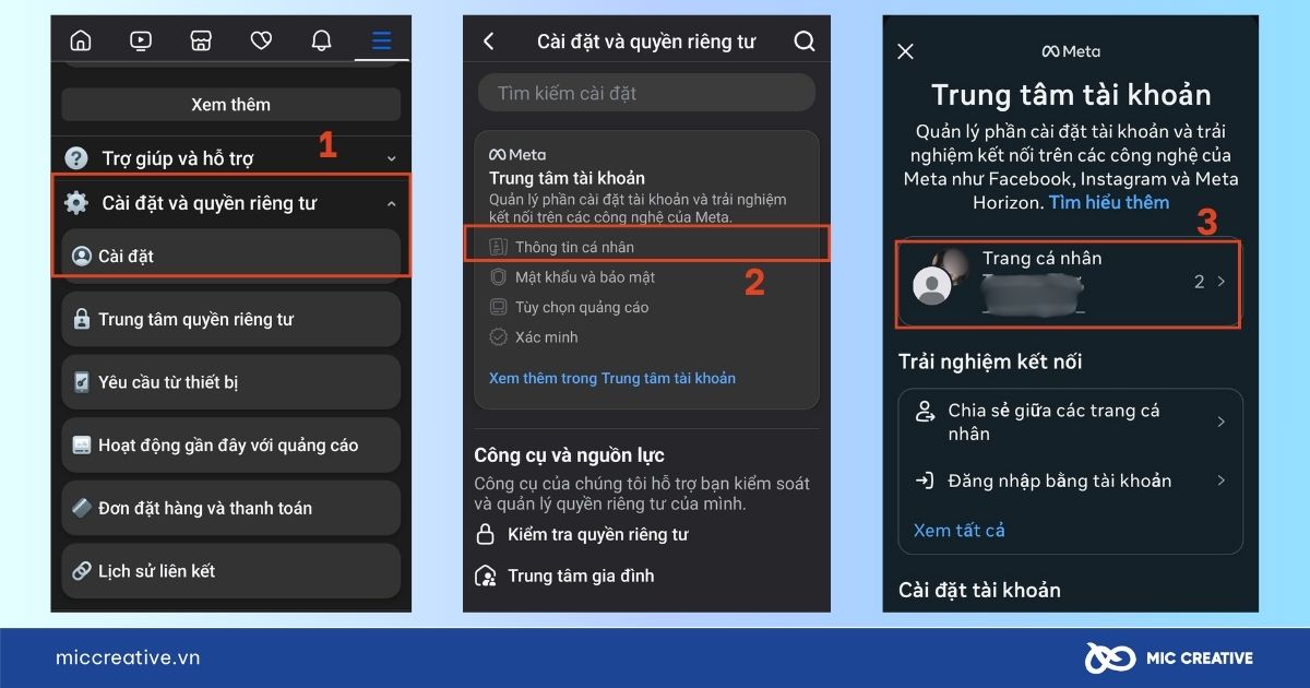 Cách đổi tên Facebook cá nhân trên điện thoại