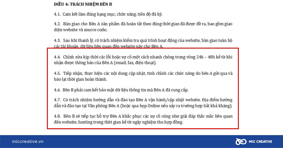 hợp đồng thiết kế website