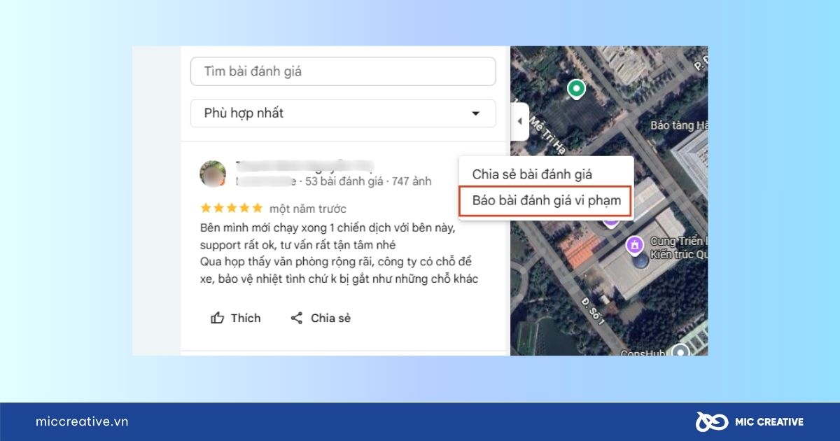Cách xóa đánh giá trên Google Maps