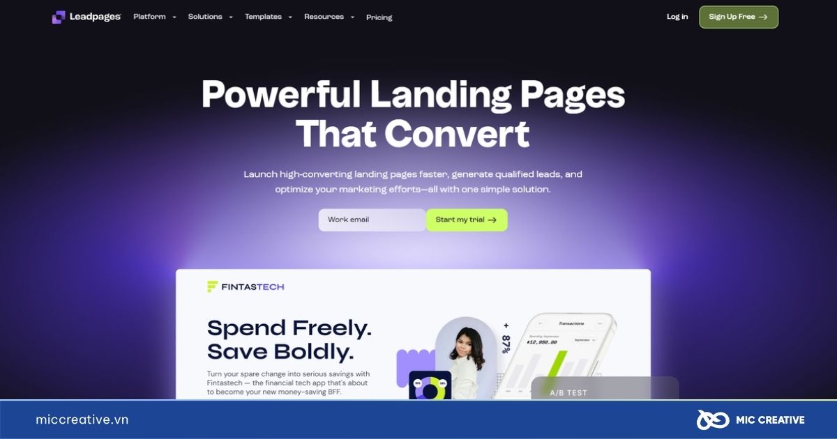 landing page là gì