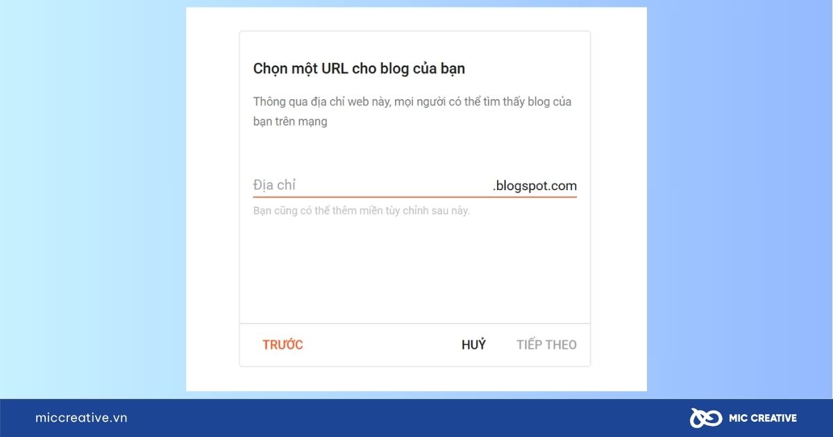 Nhập địa chỉ URL