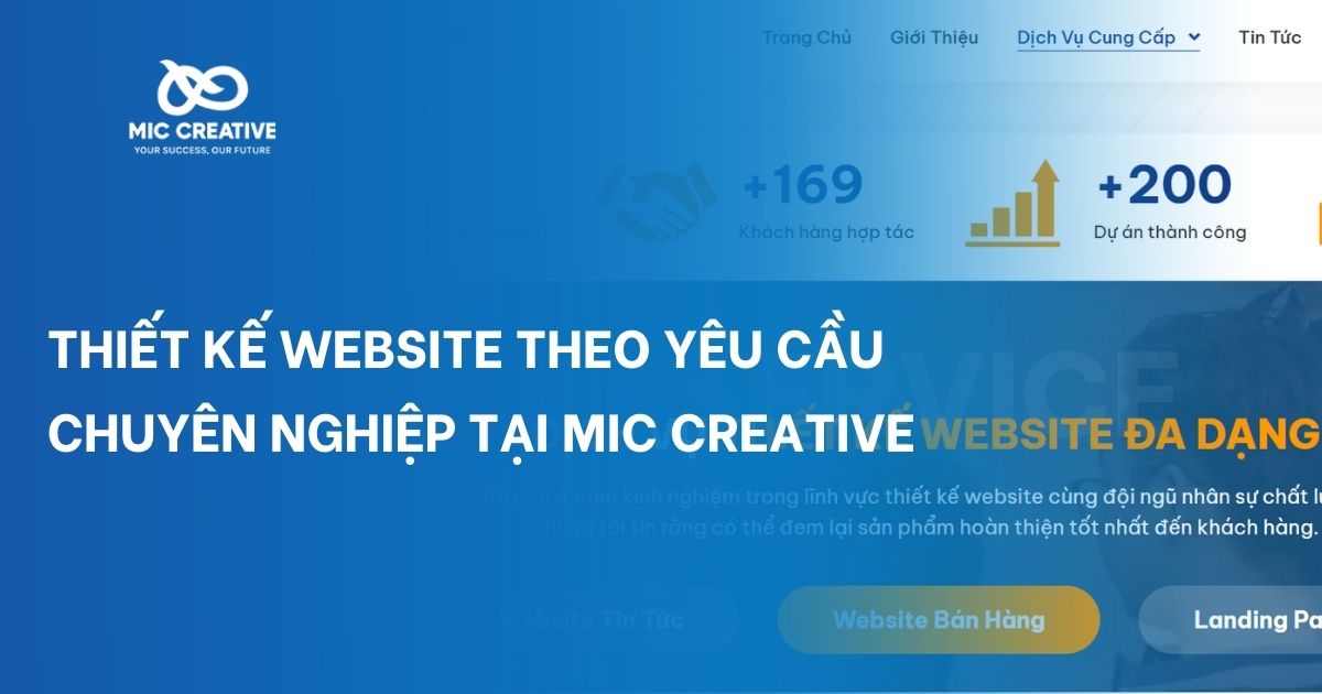 Thiết kế Website theo yêu cầu chuyên nghiệp tại MIC Creative