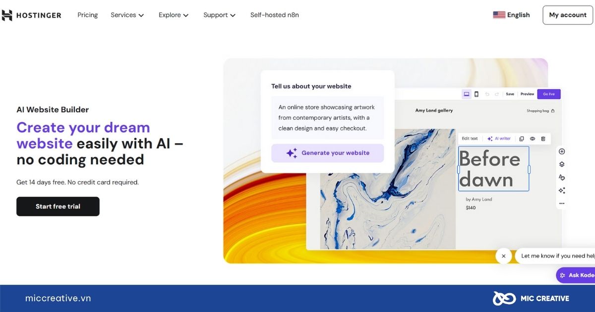 Hostinger AI Website Builder