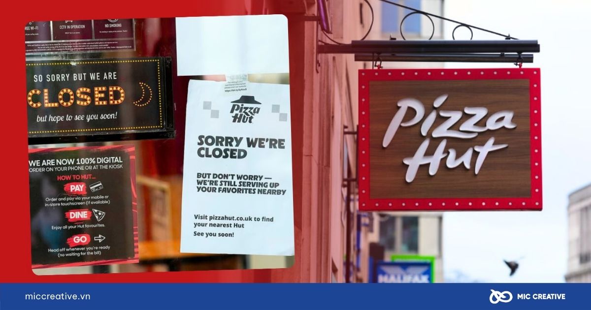 Các cửa hàng Pizza Hut bị đóng của tại Anh 