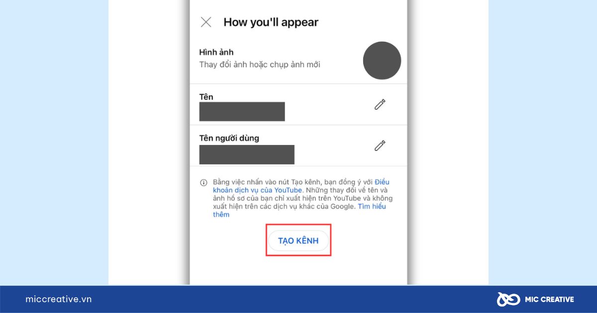 cách tạo kênh youtube